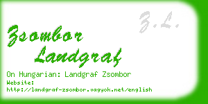 zsombor landgraf business card